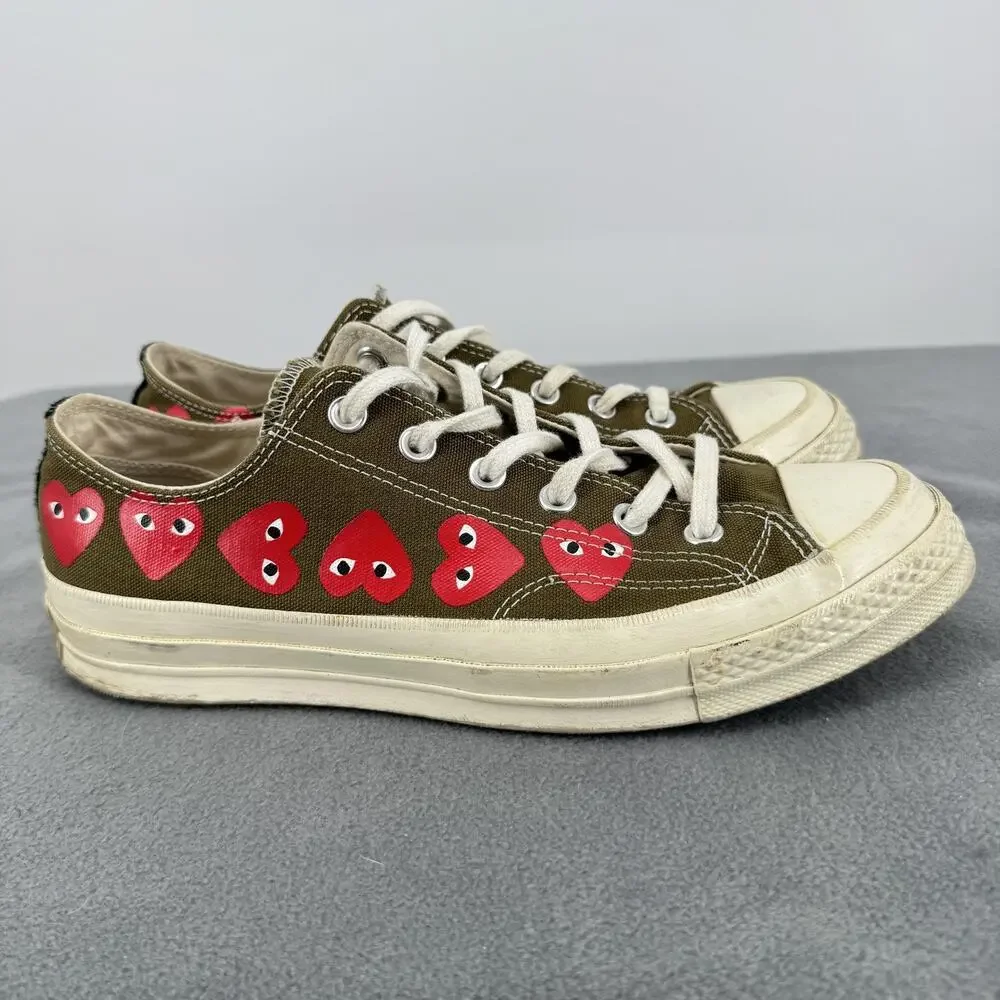 Converse Chuck All Star 70 CDG Play Shoes Mens 8 Womens 10 Green Heart 162976C